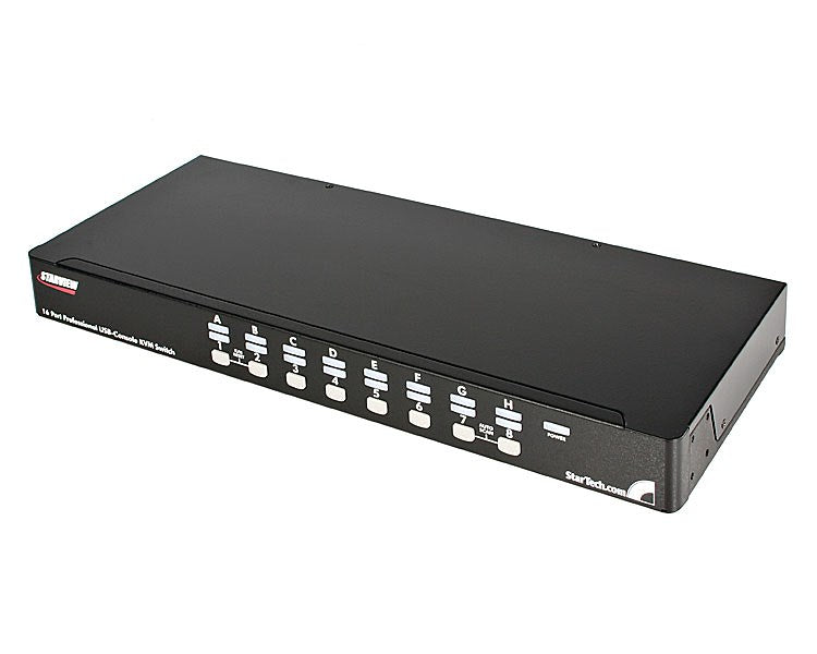 StarTech 16 Port 1U Rackmount USB PS/2 KVM Switch with OSD | SV1631DUSBGB Switches Startech