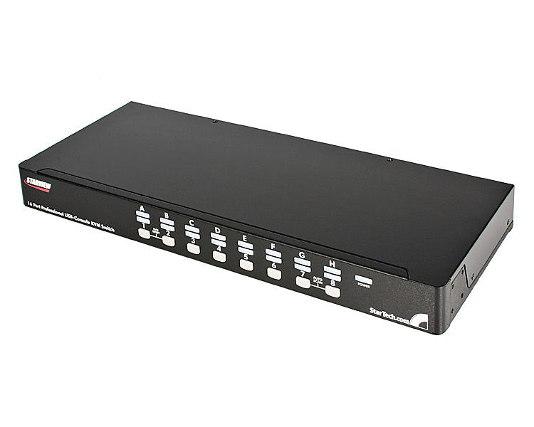 StarTech 16 Port 1U Rackmount USB PS/2 KVM Switch with OSD | SV1631DUSBGB