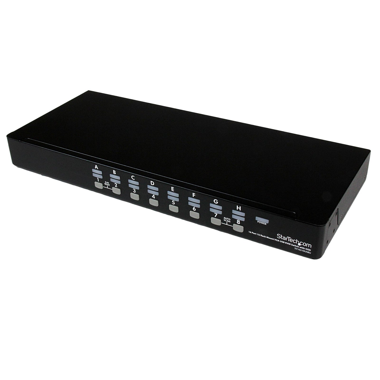 StarTech 16 Port 1U Rackmount USB KVM Switch with OSD | SV1631DUSBU Switches Startech