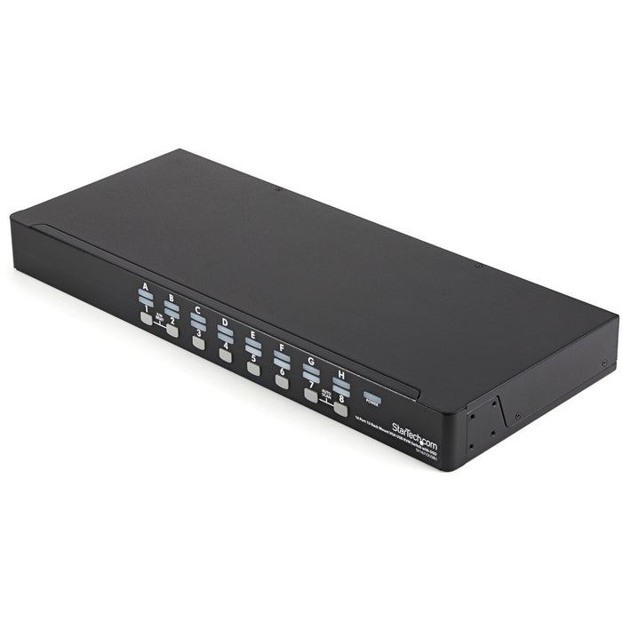 StarTech 16 Port 1U Rackmount USB KVM Switch Kit with OSD and Cables | SV1631DUSBUK Switches Startech
