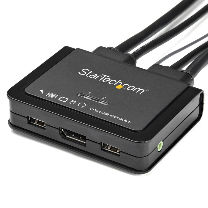 StarTech 2 Port DisplayPort KVM Switch, 4K 60Hz | SV211DPUA4K