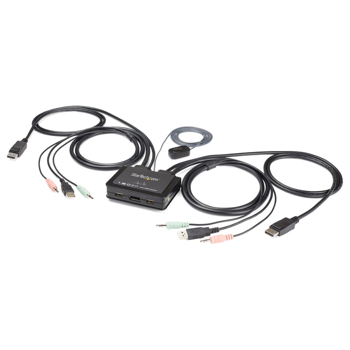 StarTech 2 Port DisplayPort KVM Switch, 4K 60Hz | SV211DPUA4K Switches Startech