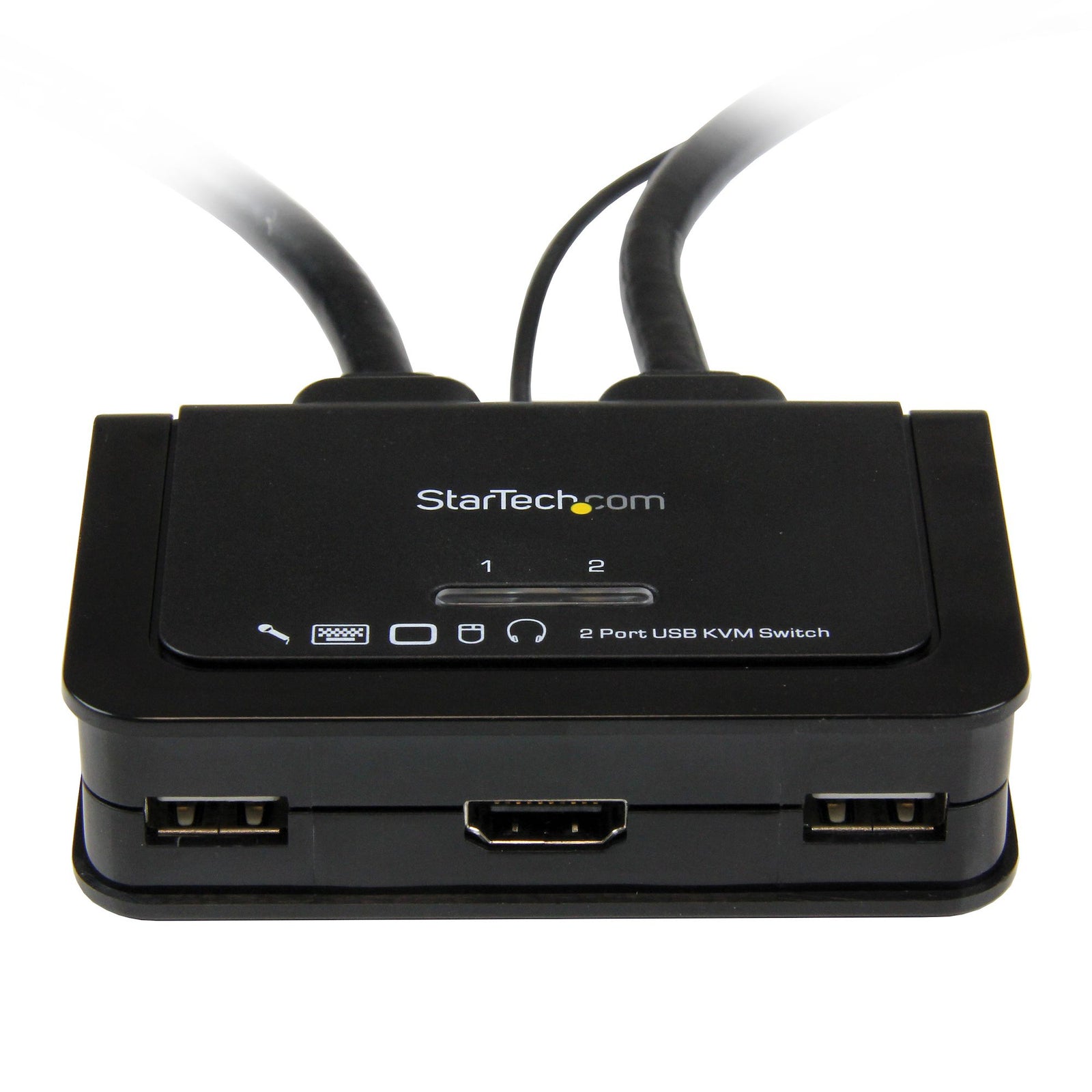 StarTech 2 Port USB HDMI Cable KVM Switch with Audio and Remote Switch, USB Powered | SV211HDUA Switches Startech