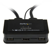 StarTech 2 Port USB HDMI Cable KVM Switch with Audio and Remote Switch, USB Powered | SV211HDUA Switches Startech