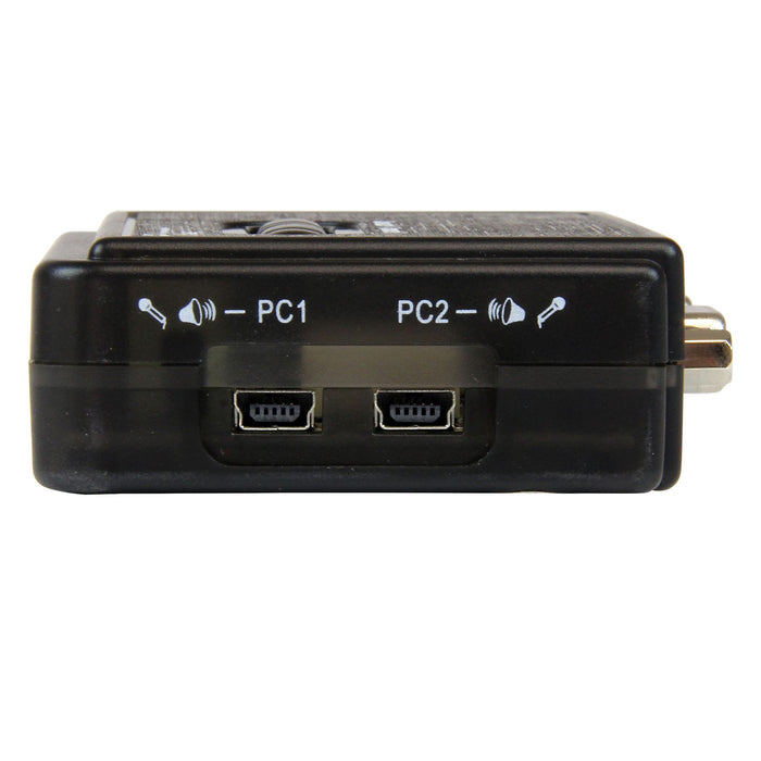 StarTech 2 Port Black USB KVM Switch Kit with Audio and Cables | SV211KUSB