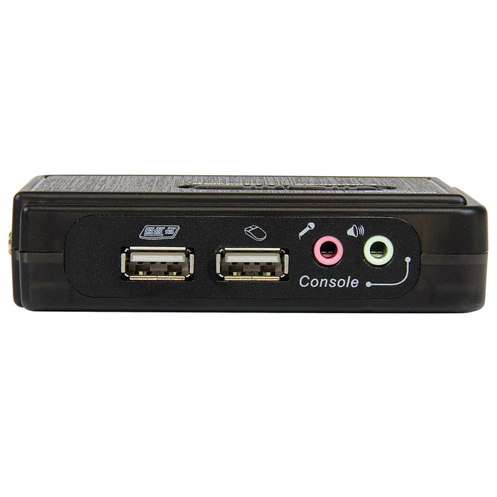 StarTech 2 Port Black USB KVM Switch Kit with Audio and Cables | SV211KUSB