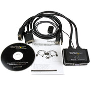 StarTech 2 Port USB VGA Cable KVM Switch, USB Powered with Remote Switch | SV211USB Switches Startech