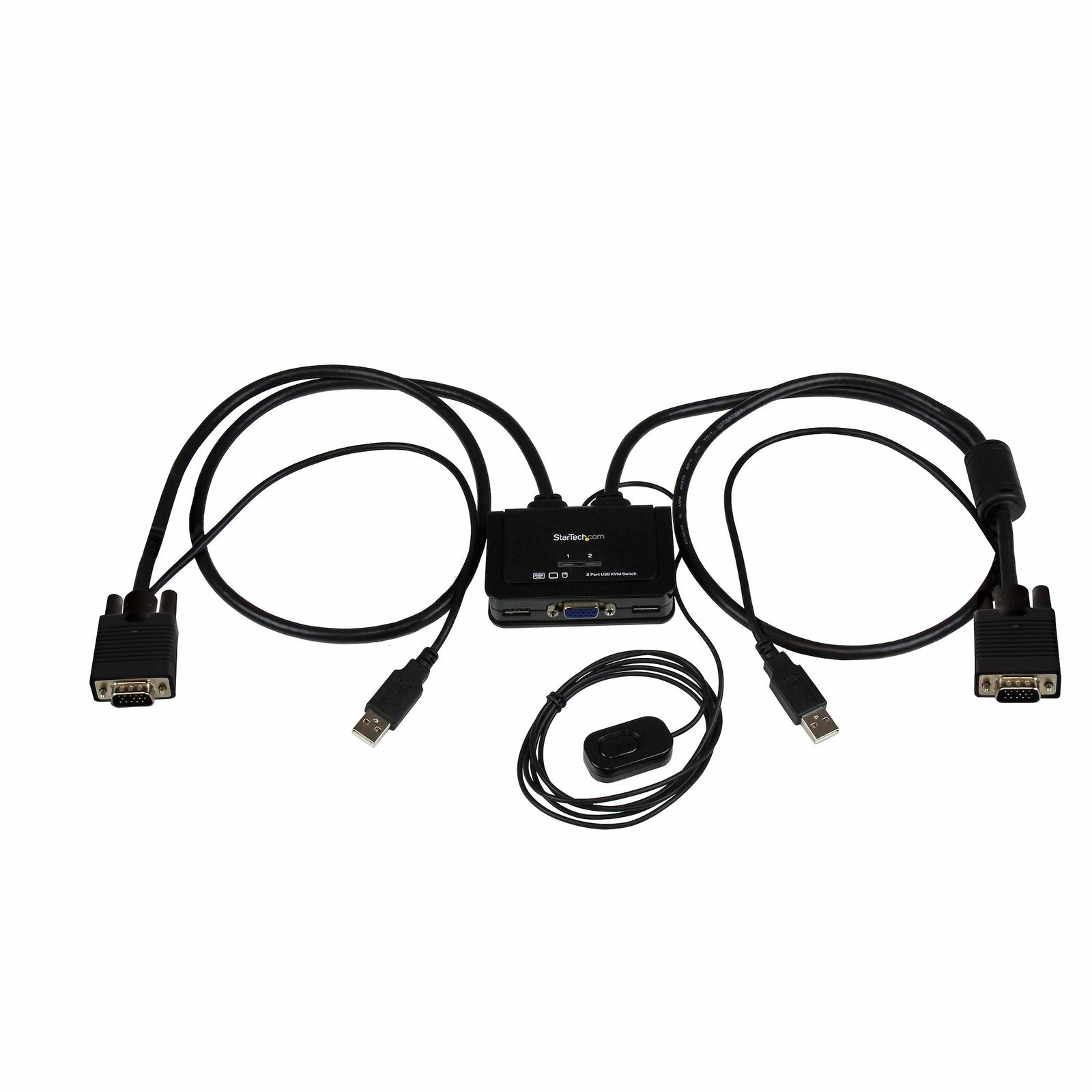 StarTech 2 Port USB VGA Cable KVM Switch, USB Powered with Remote Switch | SV211USB Switches Startech