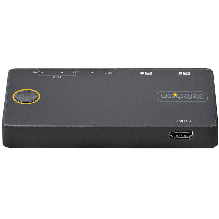 StarTech 2 Port Hybrid USB-A + HDMI & USB-C KVM Switch | SV221HUC4K