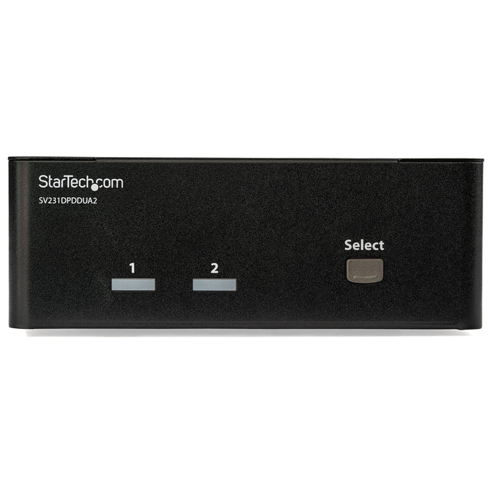 StarTech 2-Port DisplayPort Dual-Monitor KVM Switch, 4K 60Hz | SV231DPDDUA2