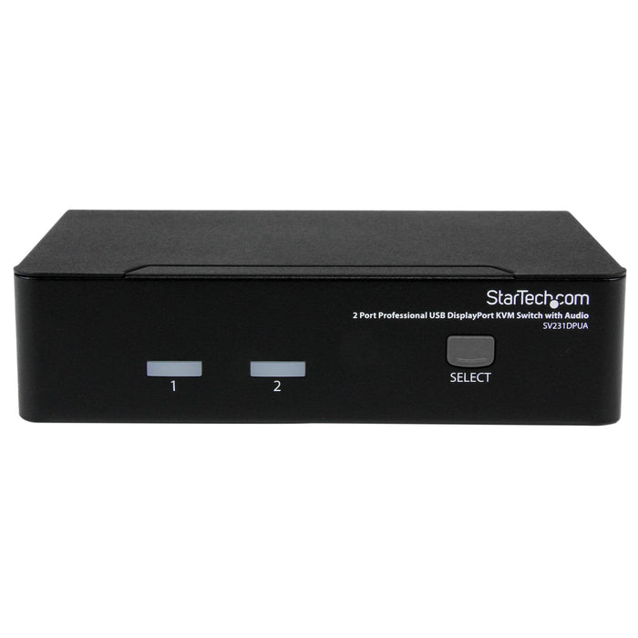StarTech 2 Port Professional USB DisplayPort KVM Switch with Audio | SV231DPUA Switches Startech