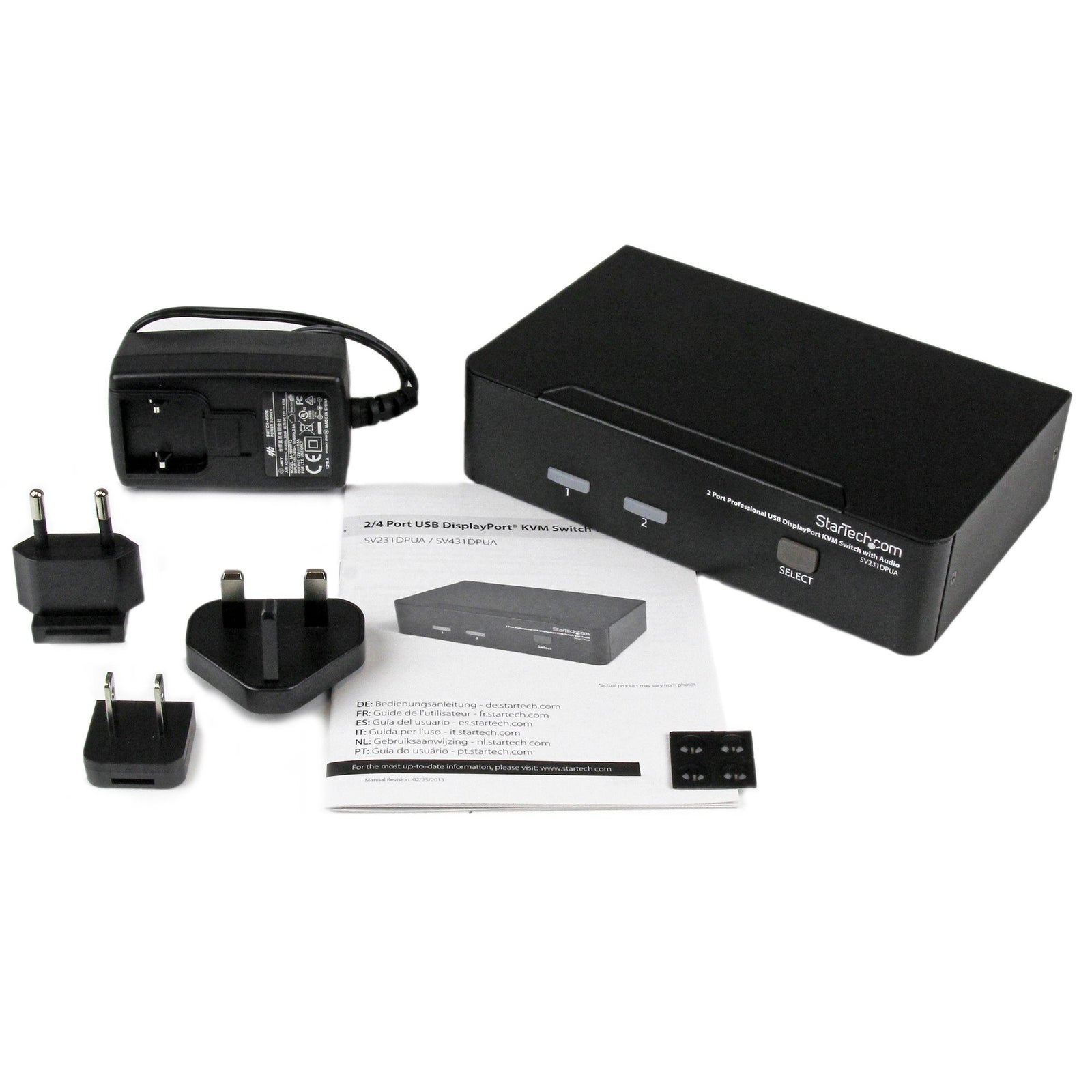 StarTech 2 Port Professional USB DisplayPort KVM Switch with Audio | SV231DPUA Switches Startech