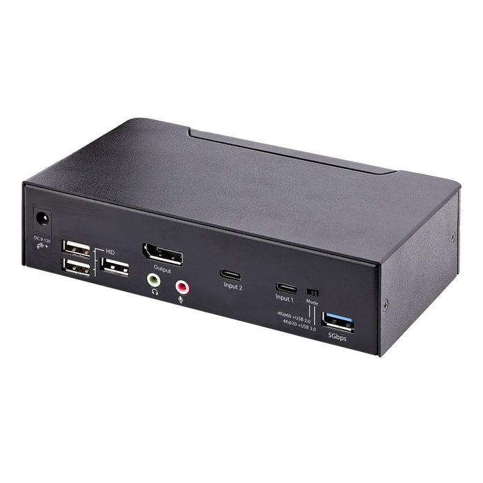 StarTech 2-Port USB-C KVM Switch, Single 4K 60Hz DisplayPort Monitor | SV231DPUCA Switches Startech