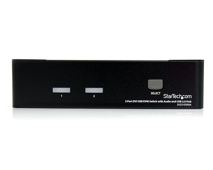 StarTech 2 Port DVI USB KVM Switch with Audio and USB 2.0 Hub | SV231DVIUA Switches Startech