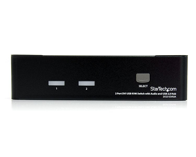 StarTech 2 Port DVI USB KVM Switch with Audio and USB 2.0 Hub | SV231DVIUA