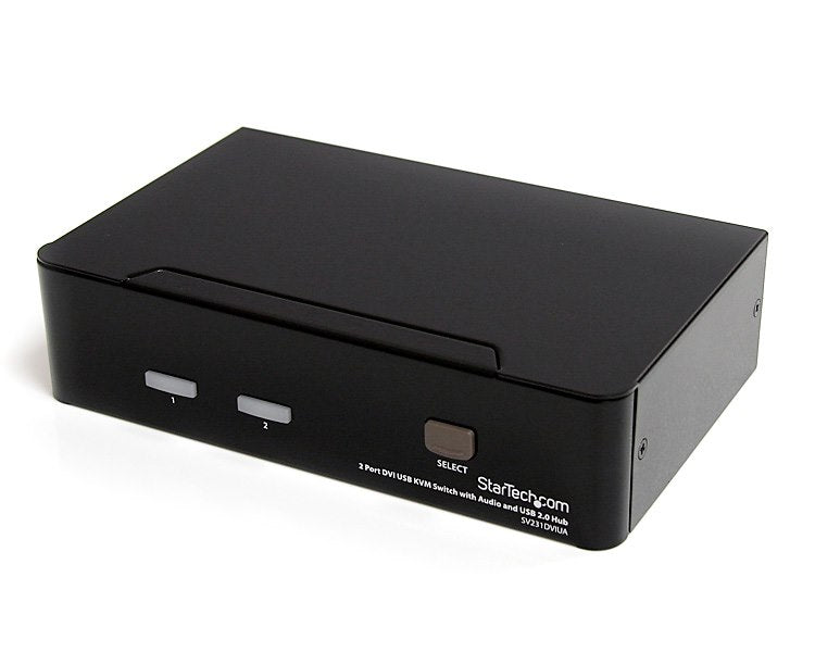 StarTech 2 Port DVI USB KVM Switch with Audio and USB 2.0 Hub | SV231DVIUA