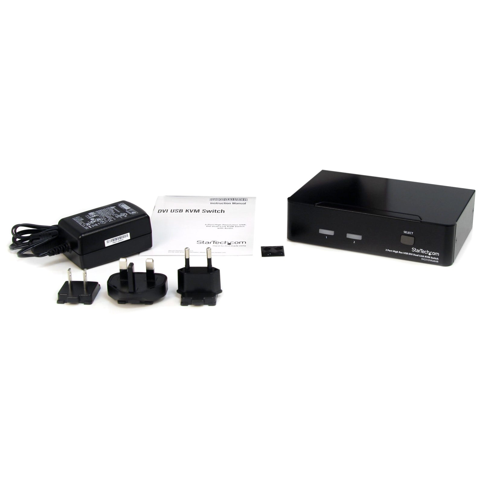 StarTech 2 Port High Resolution USB DVI Dual Link KVM Switch with Audio | SV231DVIUAHR Switches Startech