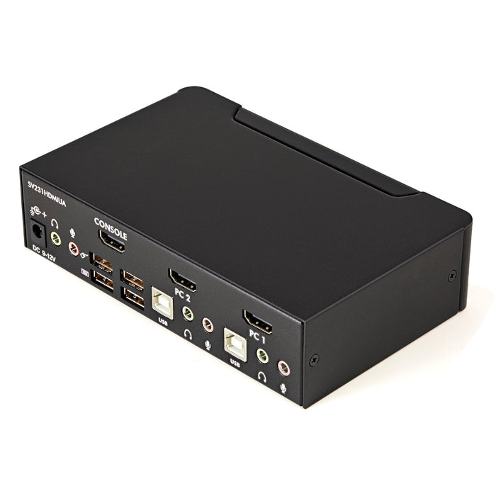 StarTech 2 Port USB HDMI KVM Switch with Audio and USB 2.0 Hub | SV231HDMIUA Switches Startech
