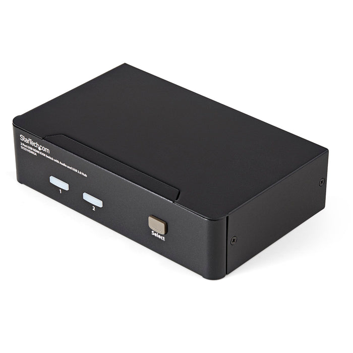 StarTech 2 Port USB HDMI KVM Switch with Audio and USB 2.0 Hub | SV231HDMIUA Switches Startech