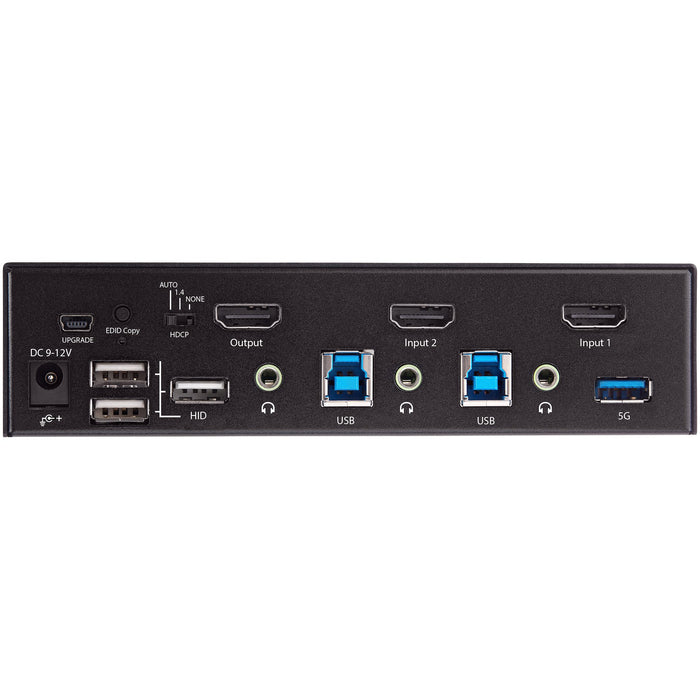 StarTech 2 Port HDMI KVM Switch, Single Monitor 4K 60Hz Ultra HD HDR | SV231HU34K6