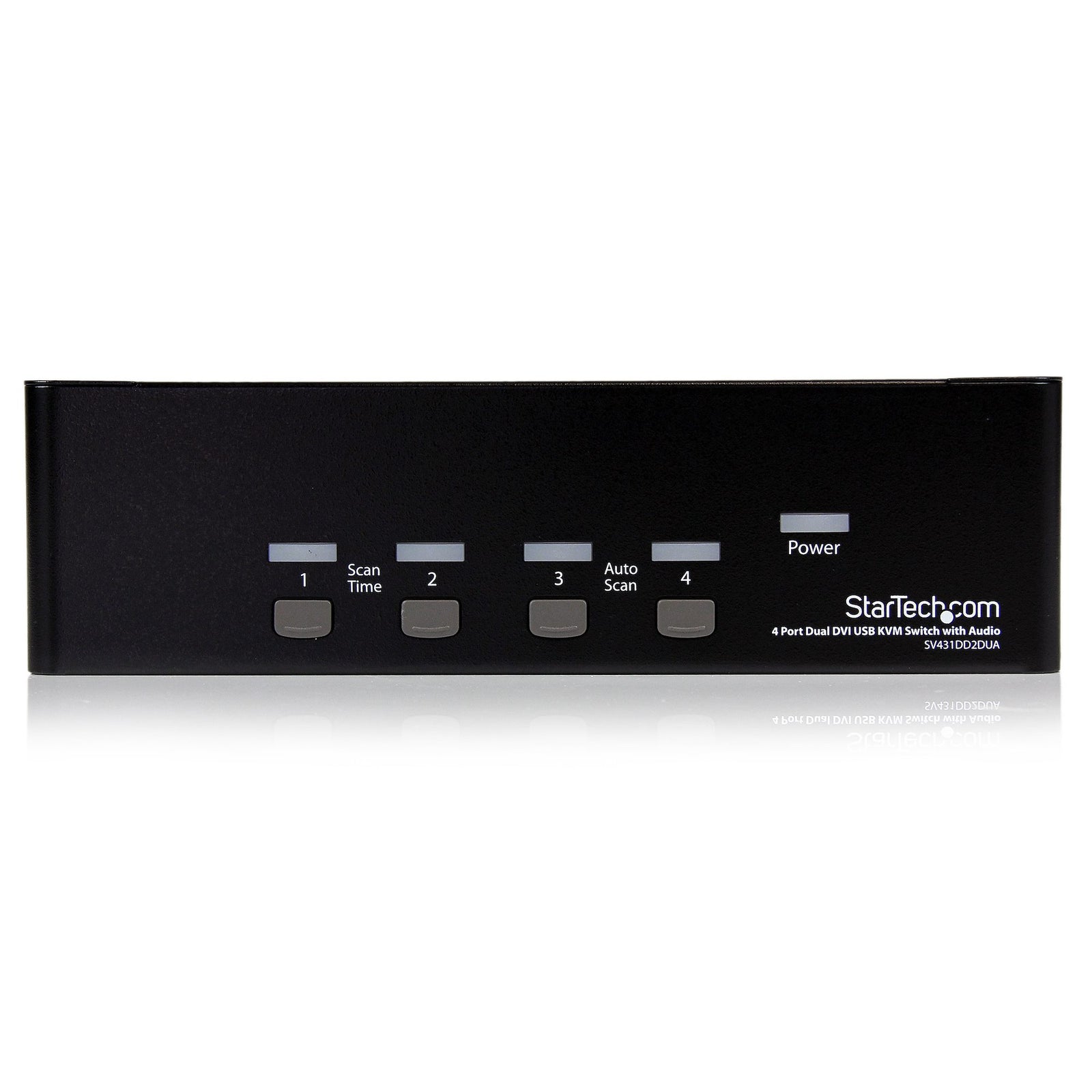 StarTech 4 Port Dual DVI USB KVM Switch with Audio & USB 2.0 Hub | SV431DD2DUA Switches Startech