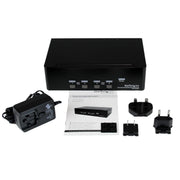 StarTech 4 Port Dual DVI USB KVM Switch with Audio & USB 2.0 Hub | SV431DD2DUA Switches Startech
