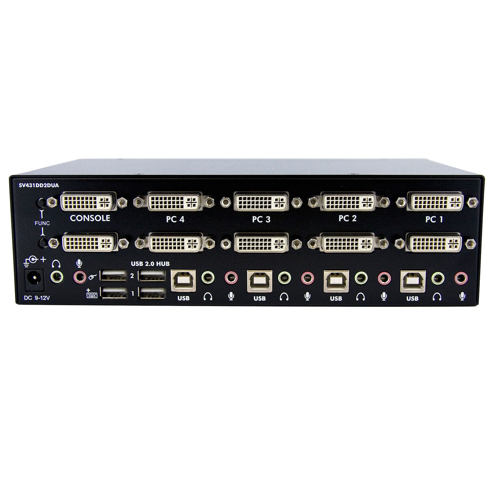 StarTech 4 Port Dual DVI USB KVM Switch with Audio & USB 2.0 Hub | SV431DD2DUA Switches Startech