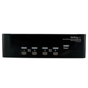 StarTech 4 Port DVI VGA Dual Monitor KVM Switch USB with Audio & USB 2.0 Hub | SV431DDVDUA Switches Startech