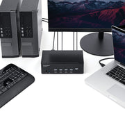 StarTech 4 Port HDMI KVM Switch - 4K 30Hz, Dual Display | SV431DHD4KU Switches Startech