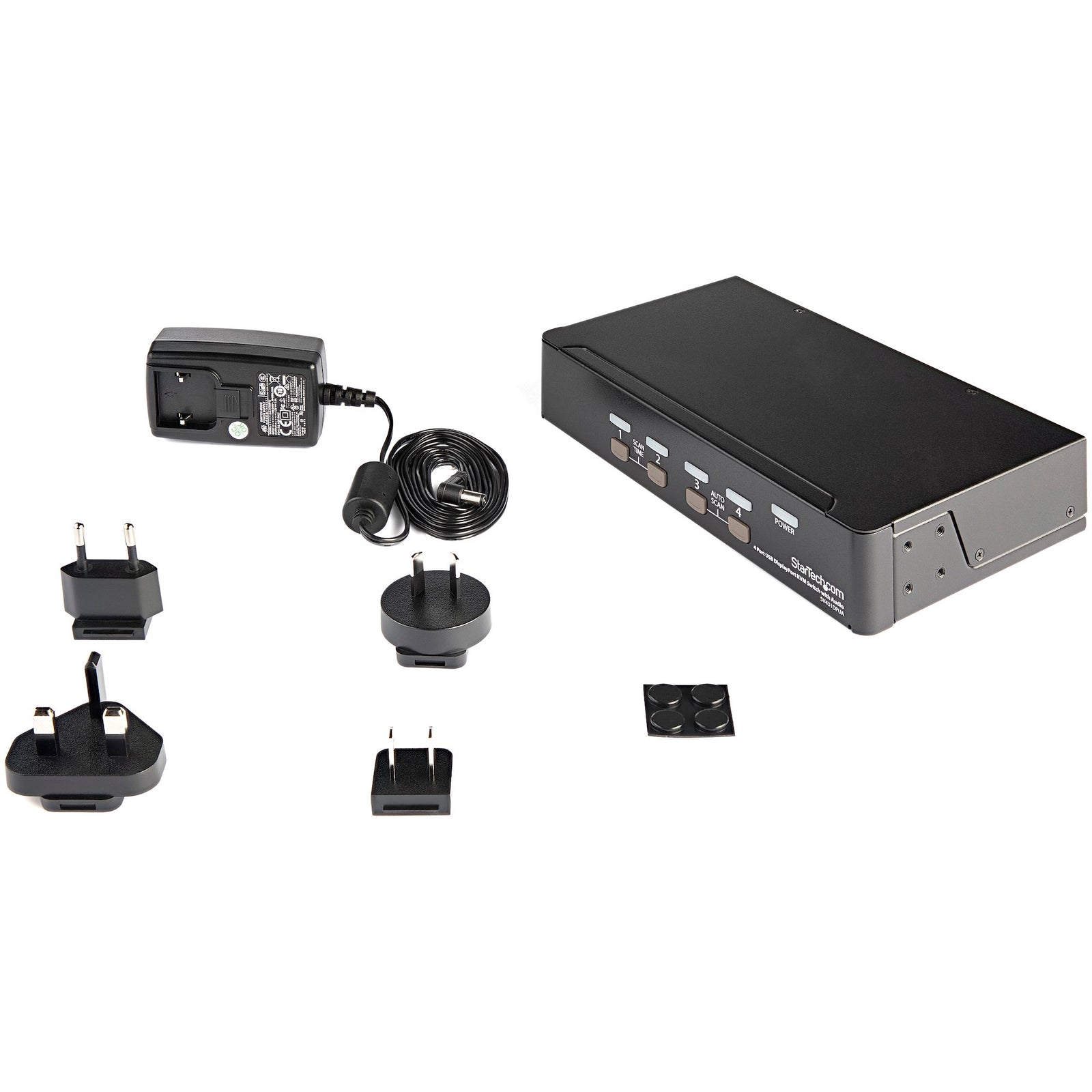StarTech 4 Port USB DisplayPort KVM Switch with Audio | SV431DPUA Switches Startech