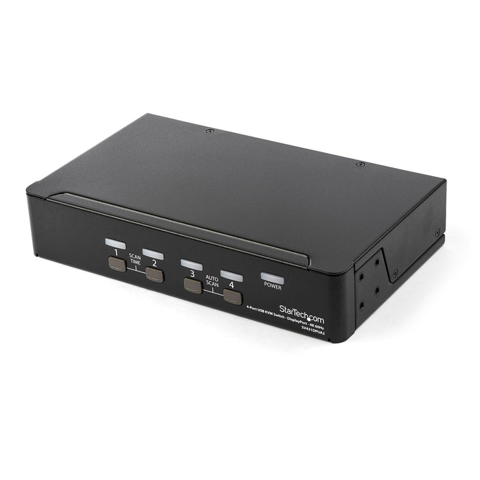 StarTech 4 Port DisplayPort KVM Switch - 4K 60Hz, Single Display | SV431DPUA2 Switches Startech