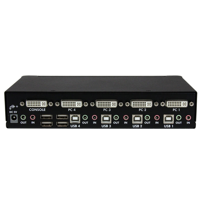 StarTech 4 Port High Resolution USB DVI Dual Link KVM Switch with Audio | SV431DVIUAHR StarTech KVM Switches Startech