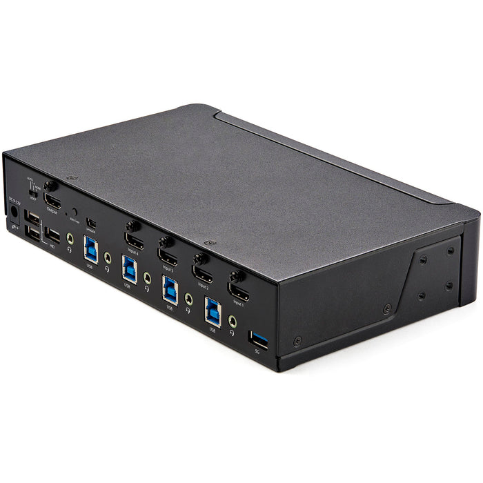 StarTech 4 Port HDMI KVM Switch, Single Monitor 4K 60Hz Ultra HD HDR | SV431HU34K6 Switches Startech