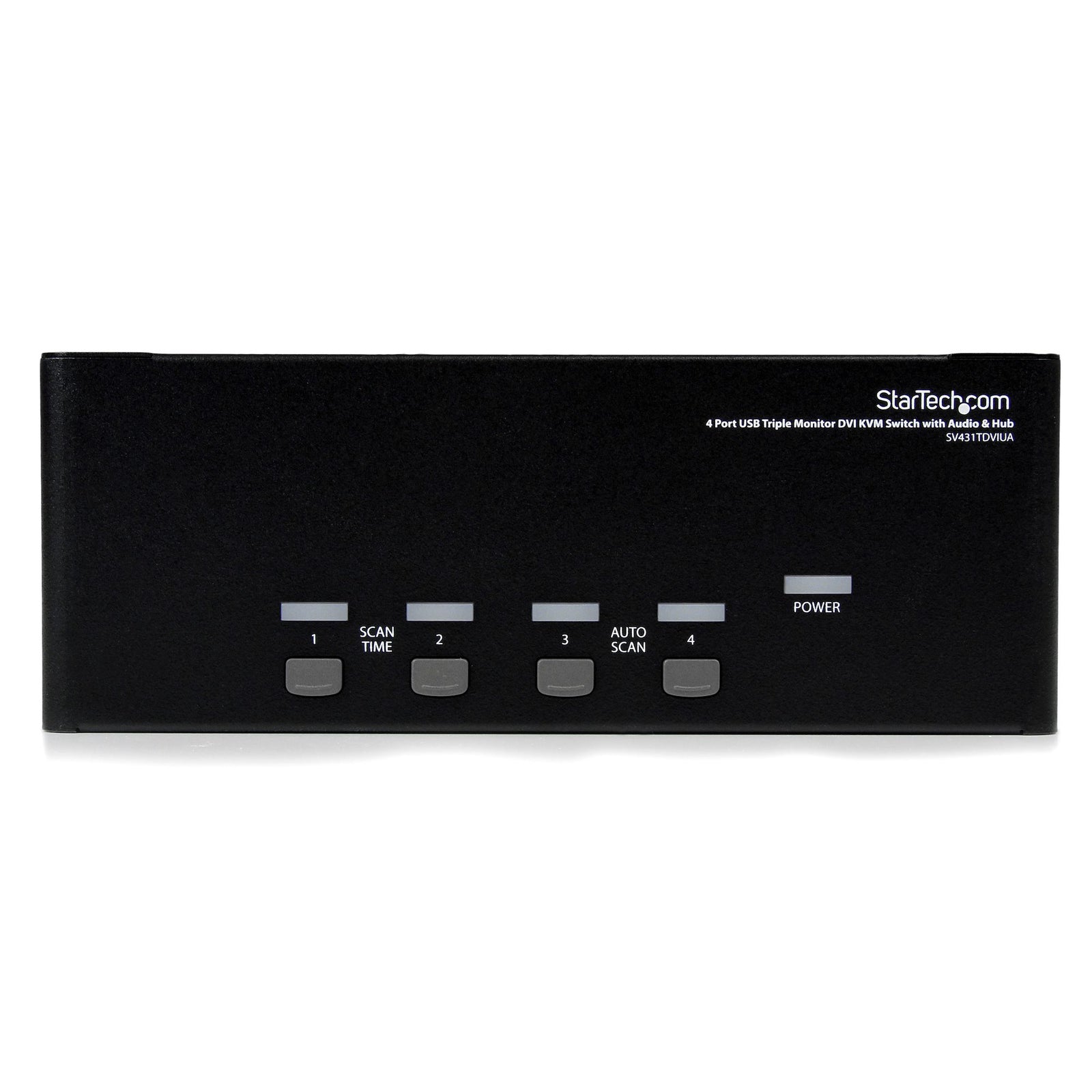 StarTech 4 Port Triple Monitor DVI USB KVM Switch with Audio & USB 2.0 Hub | SV431TDVIUA Switches Startech