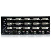 StarTech 4 Port Triple Monitor DVI USB KVM Switch with Audio & USB 2.0 Hub | SV431TDVIUA Switches Startech