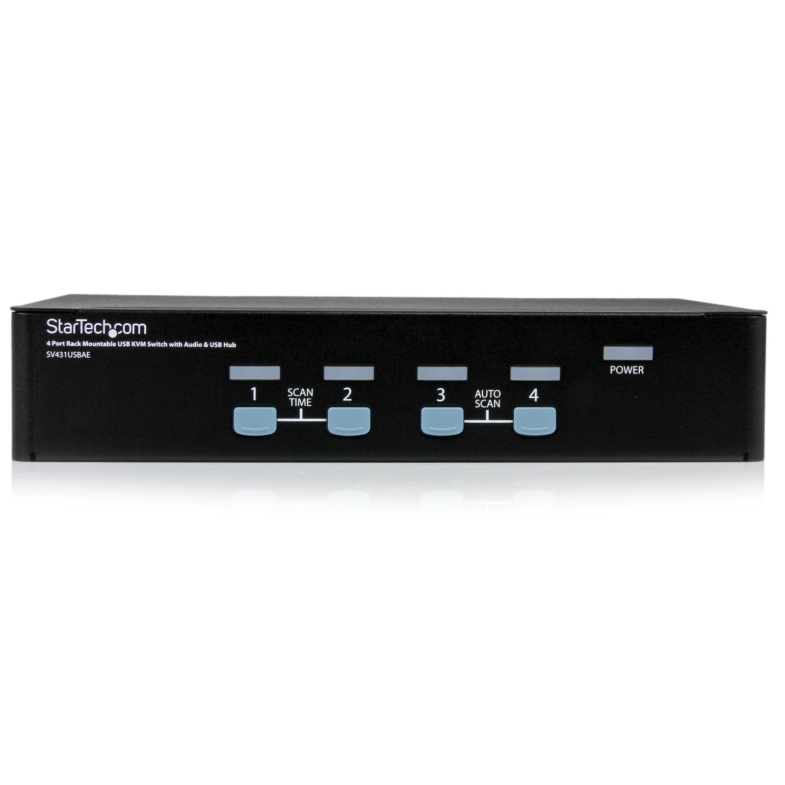 StarTech 4 Port Rack Mountable USB KVM Switch with Audio & USB Hub | SV431USBAEGB Switches Startech