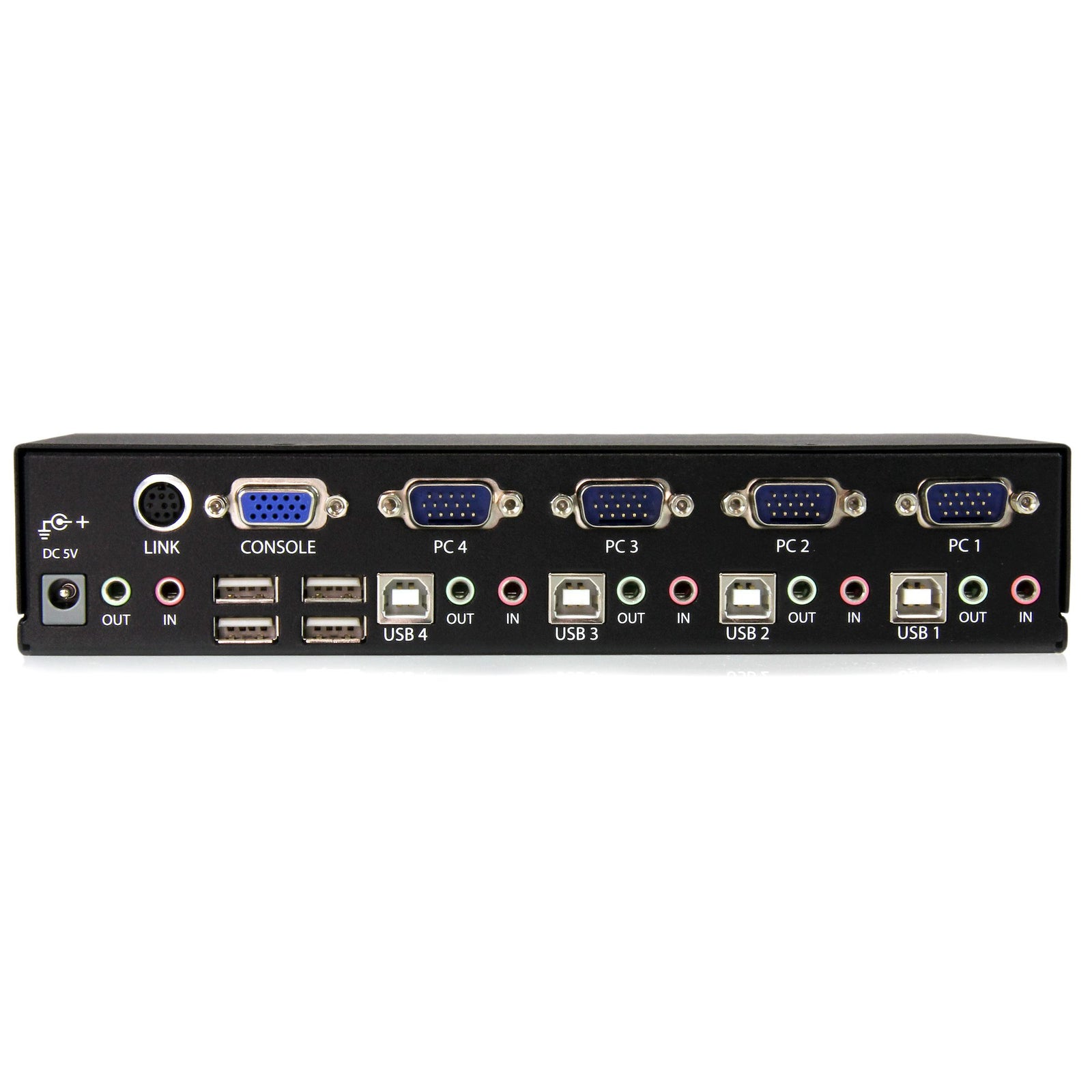 StarTech 4 Port Rack Mountable USB KVM Switch with Audio & USB Hub | SV431USBAEGB Switches Startech