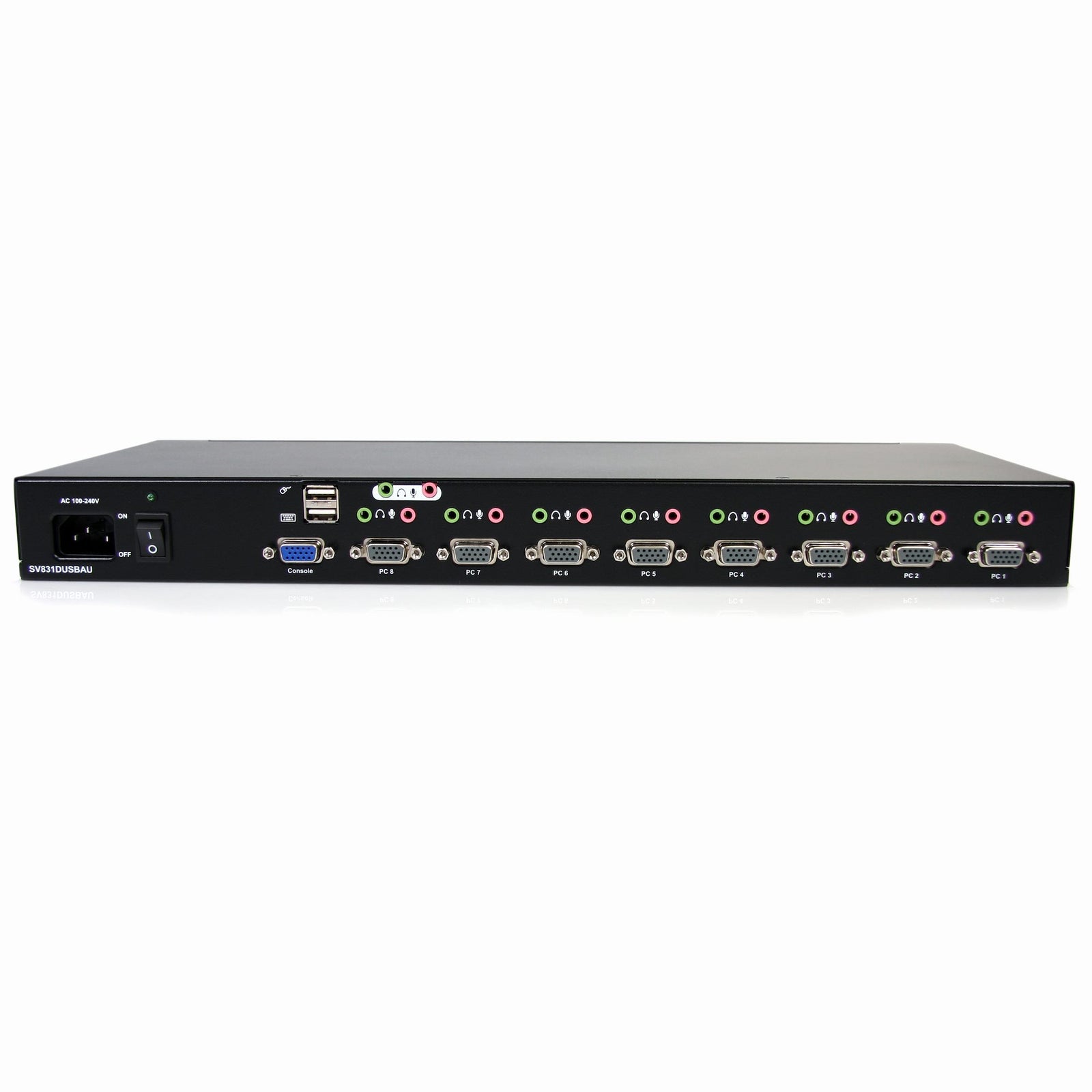 StarTech 8 Port Rackmount USB VGA KVM Switch w/ Audio (Audio Cables Included) | SV831DUSBAU Switches Startech