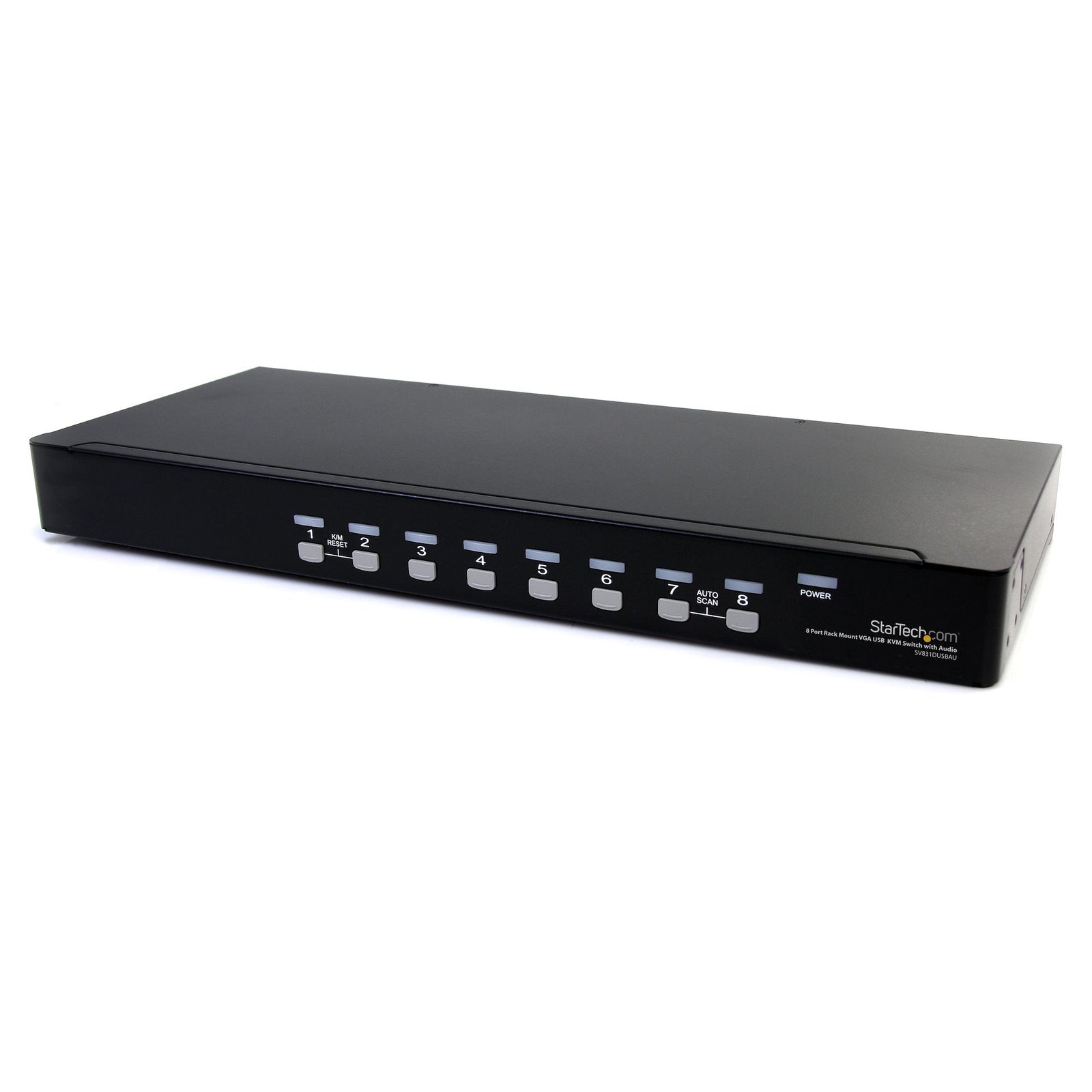 StarTech 8 Port Rackmount USB VGA KVM Switch w/ Audio (Audio Cables Included) | SV831DUSBAU Switches Startech