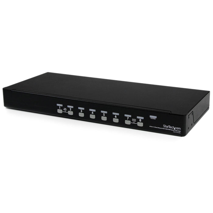 StarTech 8 Port 1U Rackmount USB KVM Switch with OSD | SV831DUSBU