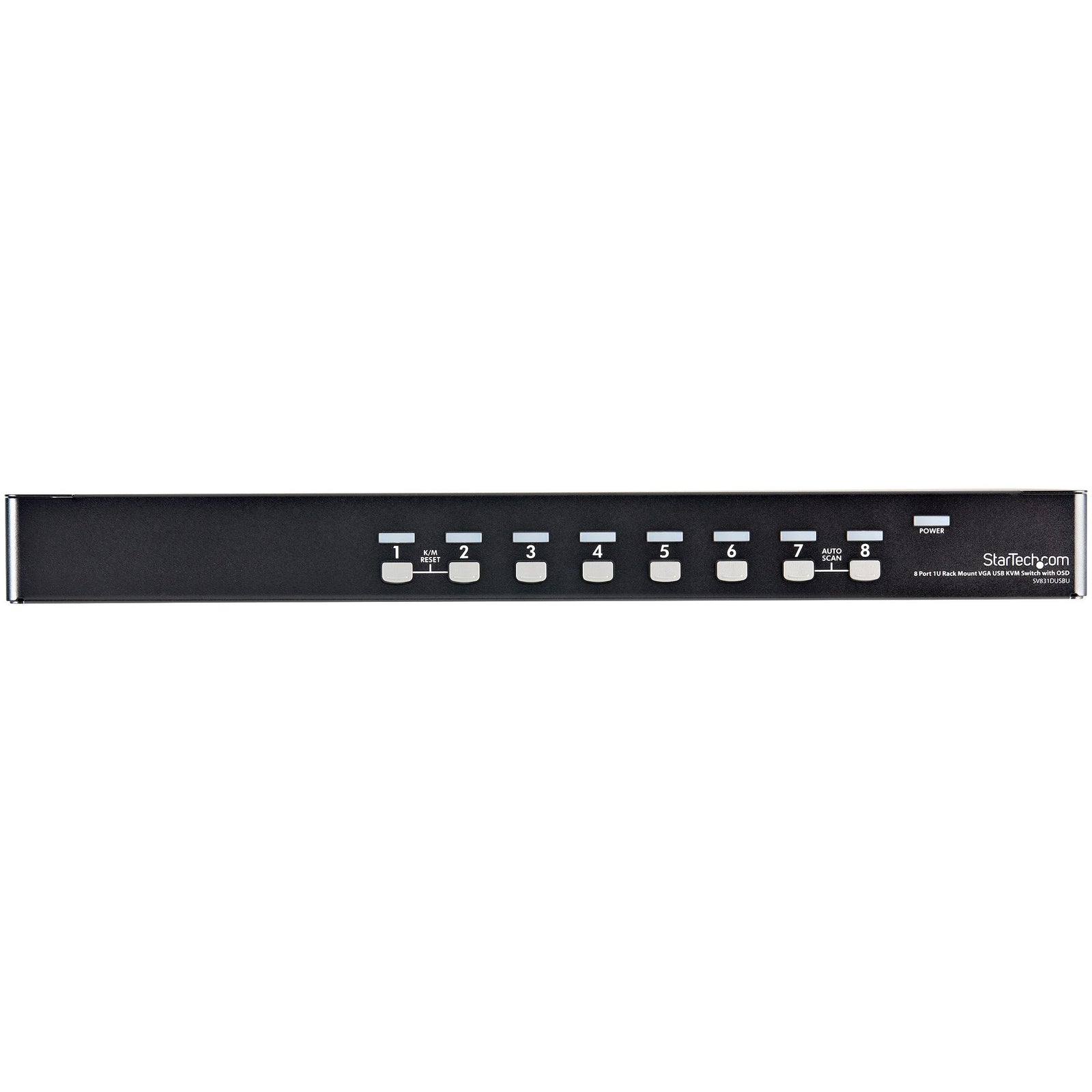 StarTech 8 Port 1U Rackmount USB KVM Switch Kit with OSD and Cables | SV831DUSBUK Switches Startech