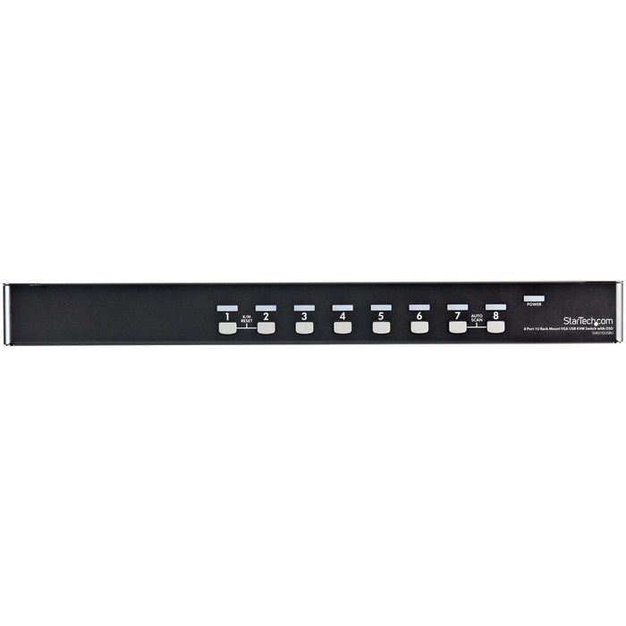 StarTech 8 Port 1U Rackmount USB KVM Switch Kit with OSD and Cables | SV831DUSBUK