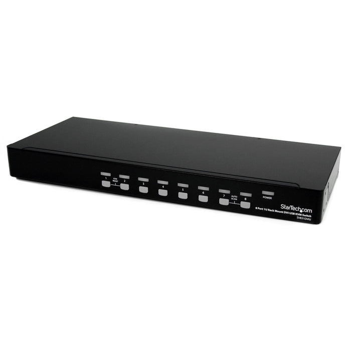 StarTech 8 Port 1U Rackmount DVI USB KVM Switch | SV831DVIU Switches Startech