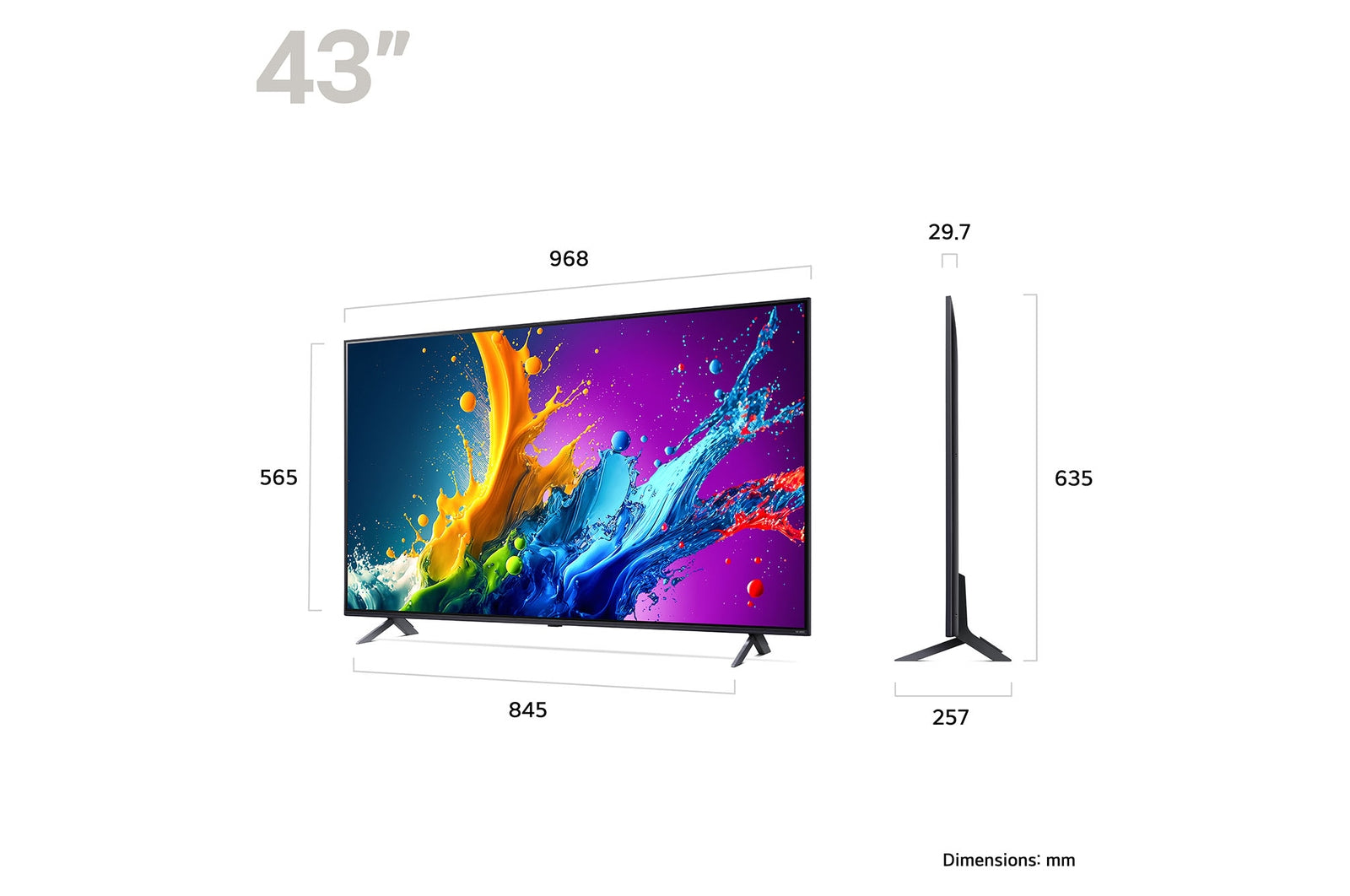 LG QNED80 43" AI 4K Smart TV 2024 | 43QNED80T6A.AEK Hotel TV LG