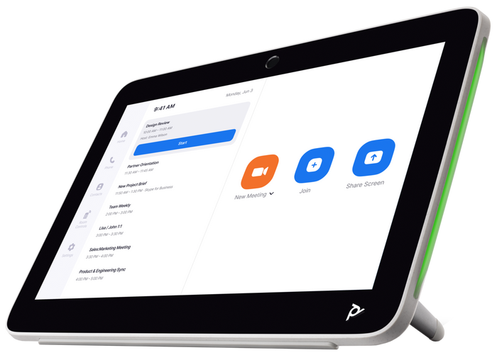 Poly TC10 Meeting Room Scheduling/Video Conferencing Touch Controller Black | 875K5AA Touch Control Panel Poly