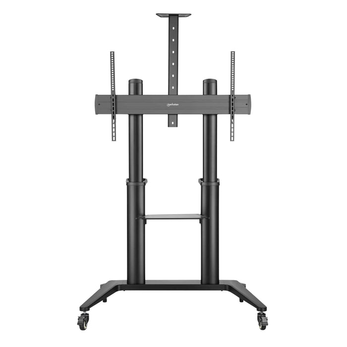 Manhattan 70" - 120" Aluminum Heavy-Duty Large-Screen Height-Adjustable Multimedia TV Cart | 462341 Mobile Trolley Manhattan