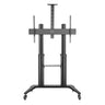 Manhattan 70" - 120" Aluminum Heavy-Duty Large-Screen Height-Adjustable Multimedia TV Cart | 462341