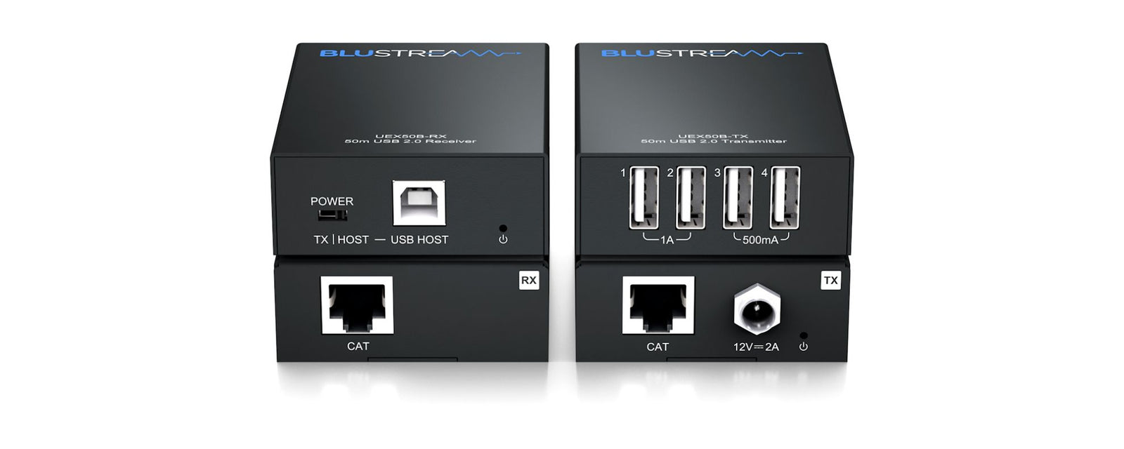BluStream USB 2.0 Extender Set - 50m | UEX50B-KIT AV Extender BluStream