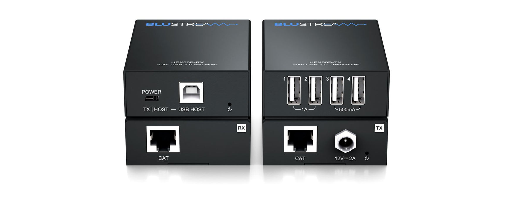 BlueStream USB 2.0 Extender Set - 50m | UEX50B-KIT