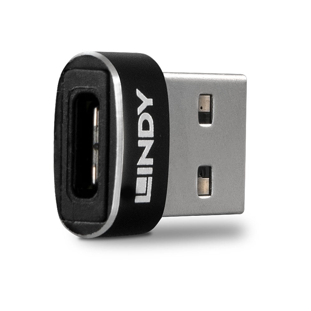 Lindy USB 2.0 Low Profile Type A to C Adapter | 41884 Adapter / Converter Lindy